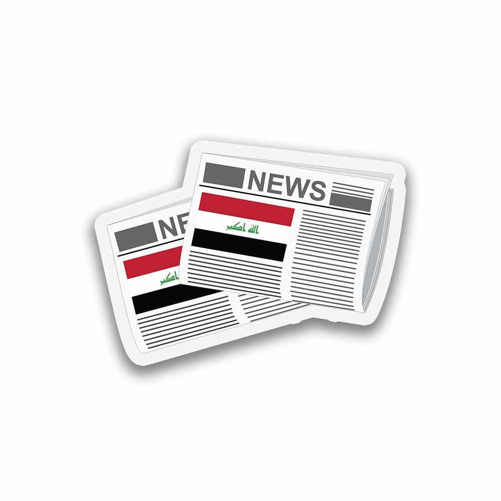 Iraq 01 Newspapers Sticker & Magnet