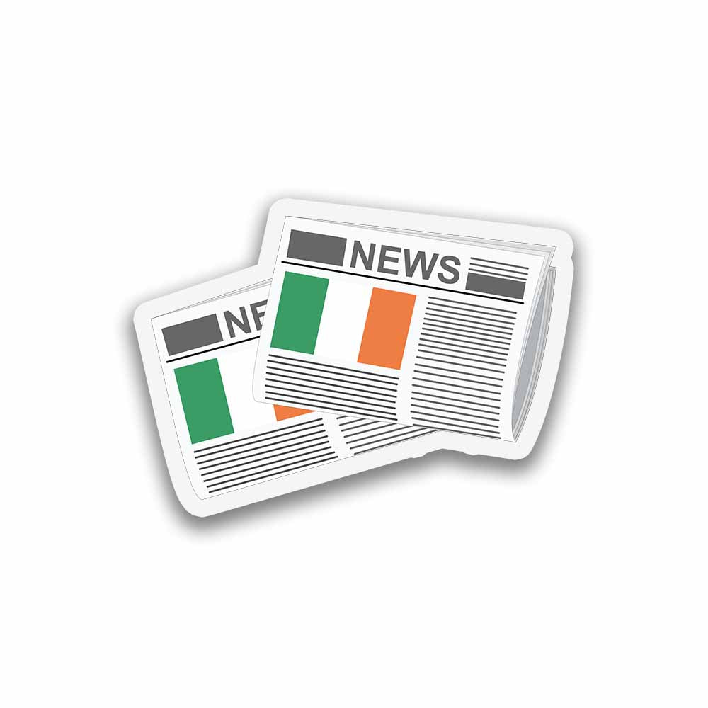 Ireland Newspapers Sticker & Magnet
