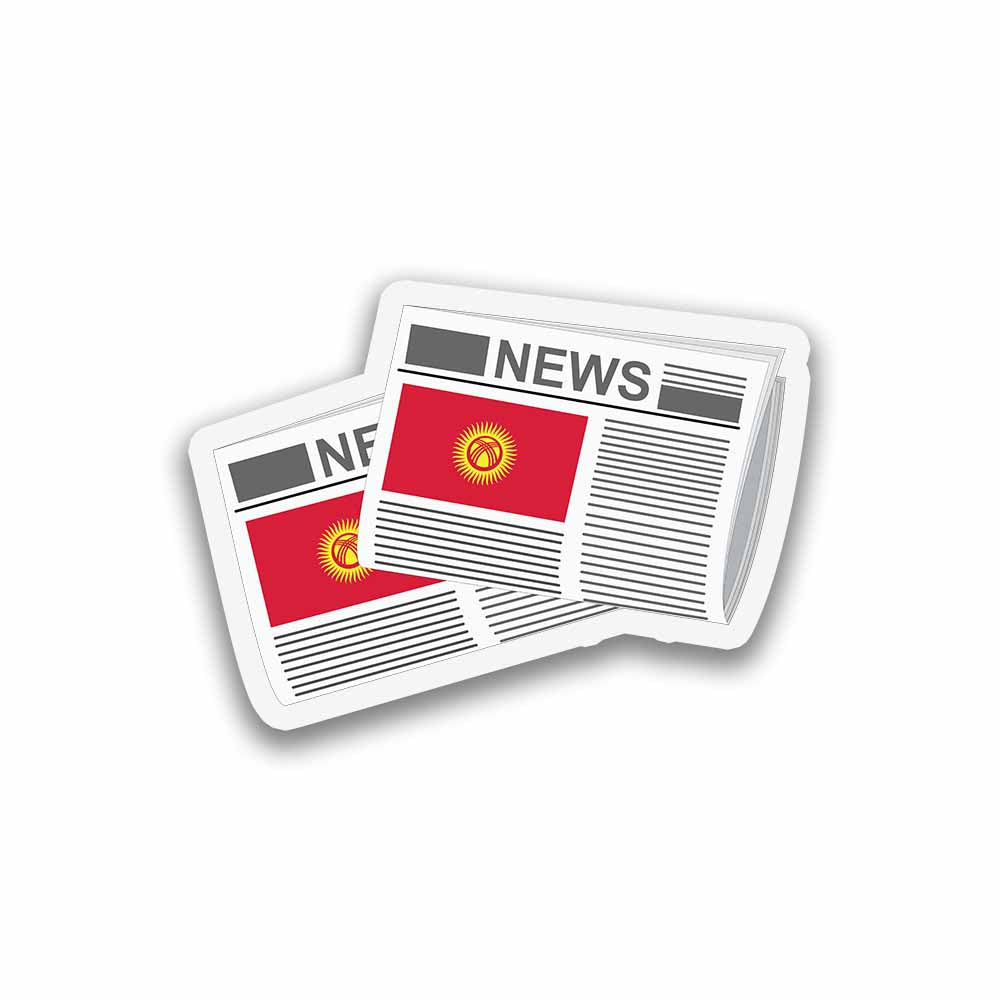 Kyrgyzstan Newspapers Sticker & Magnet