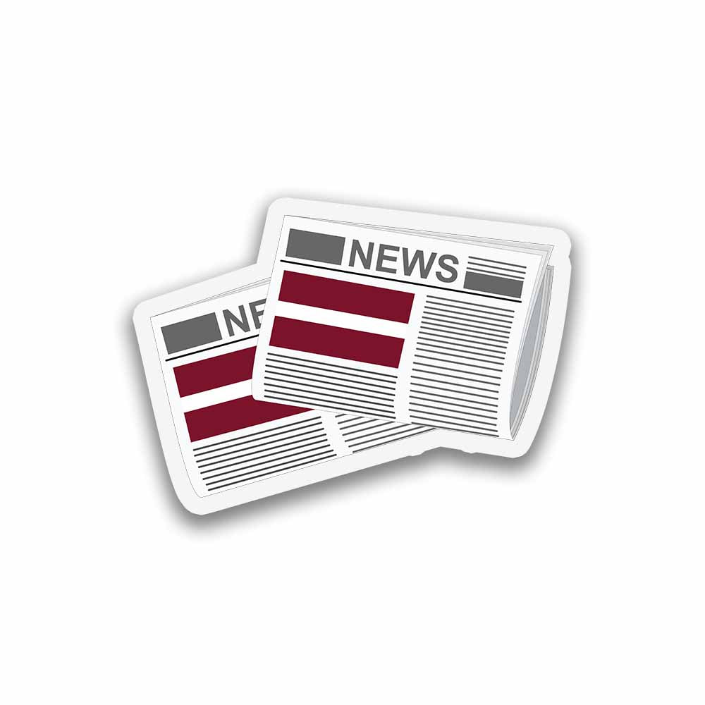 Latvia Newspapers Sticker & Magnet