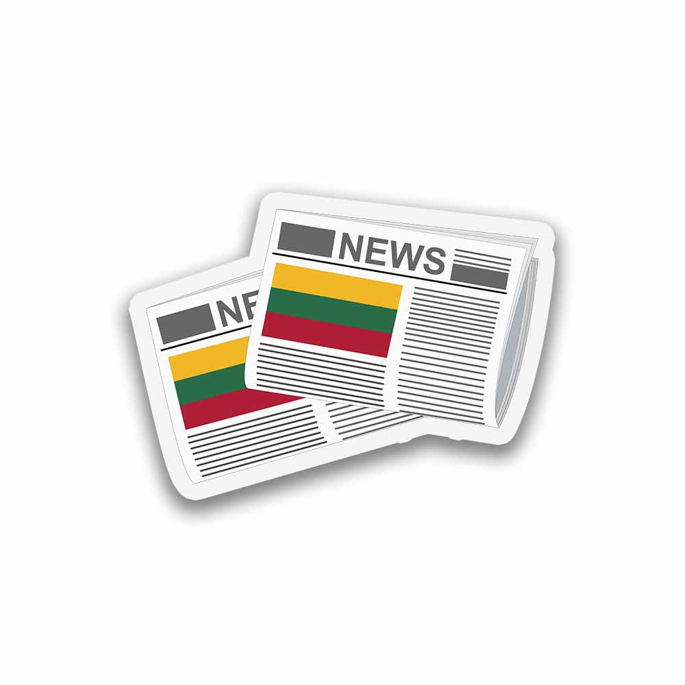 Lithuania Newspapers Sticker & Magnet