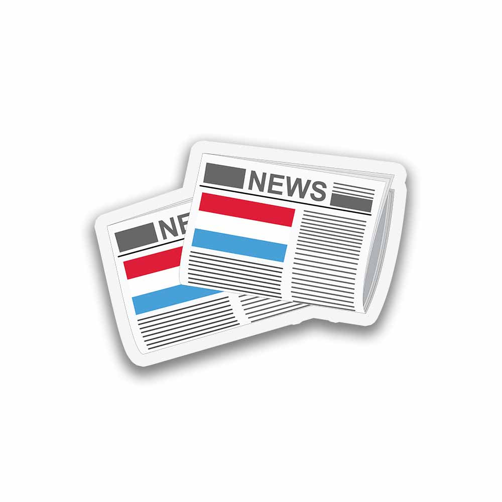 Luxembourg Newspapers Sticker & Magnet