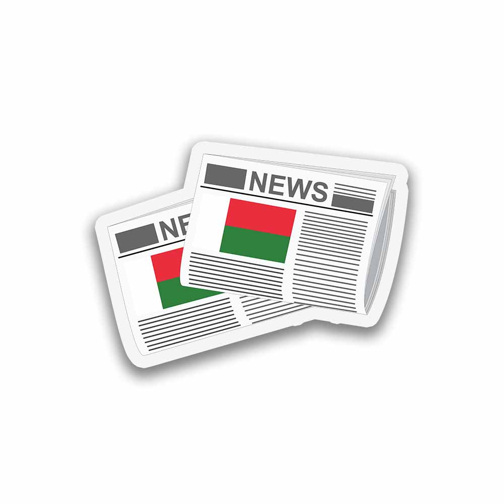 Madagascar Newspapers Sticker & Magnet