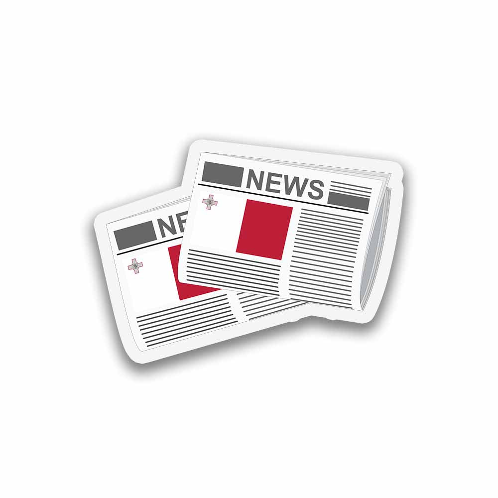 Malta Newspapers Sticker & Magnet