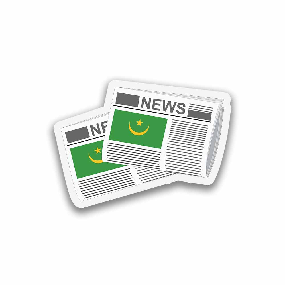 Mauritania Newspapers Sticker & Magnet