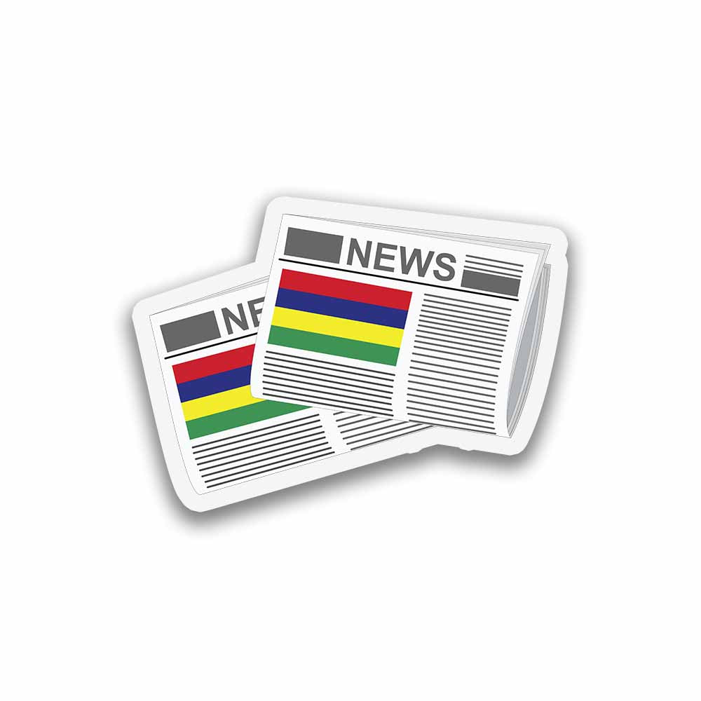 Mauritius Newspapers Sticker & Magnet