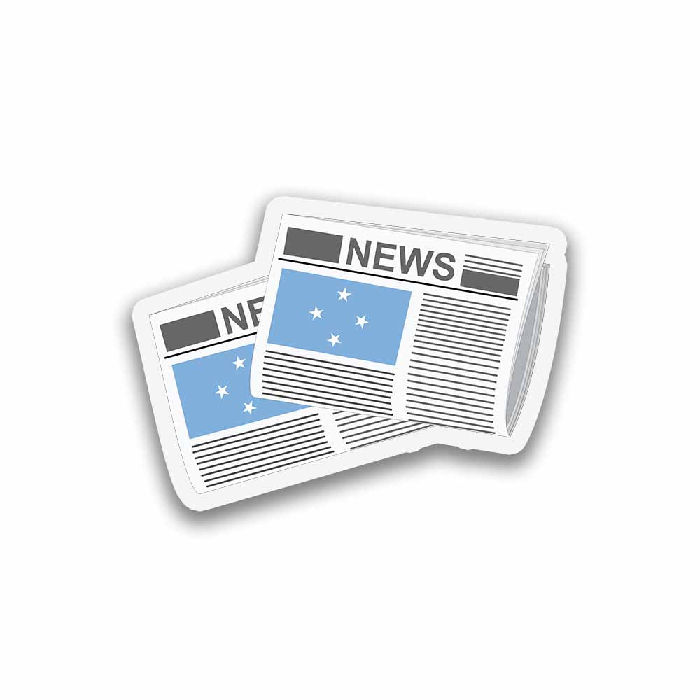 Micronesia Federated States Newspapers Sticker & Magnet