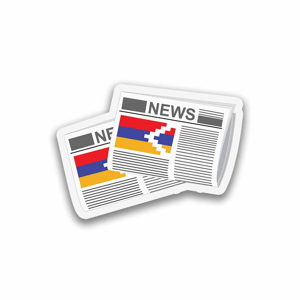 Nagorno Karabakh Republic Newspapers Sticker & Magnet
