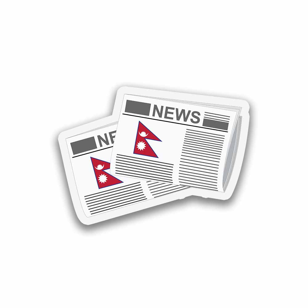 Nepal Newspapers Sticker & Magnet