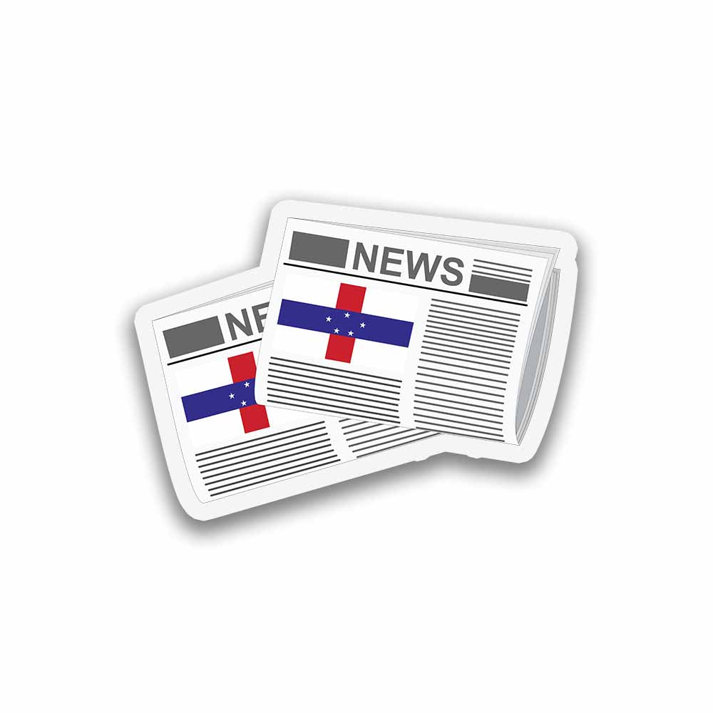 Netherlands Antilles Newspapers Sticker & Magnet