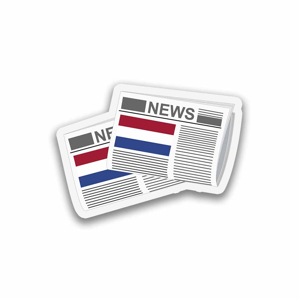 Netherlands Newspapers Sticker & Magnet