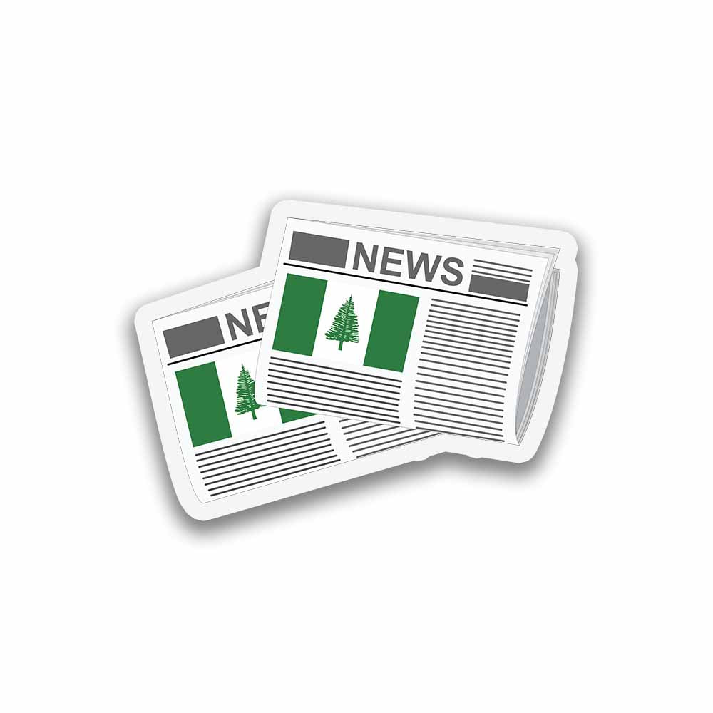 Norfolk Island Newspapers Sticker & Magnet