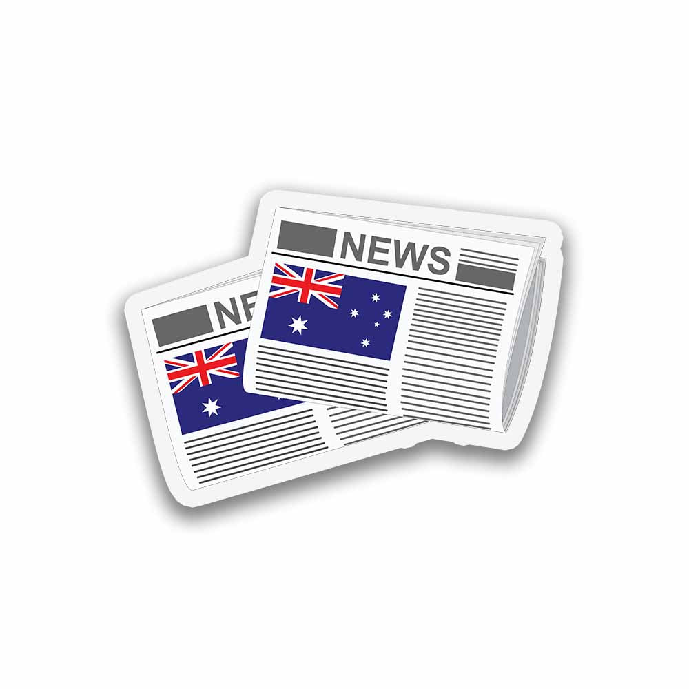 Australia Newspapers Sticker & Magnet