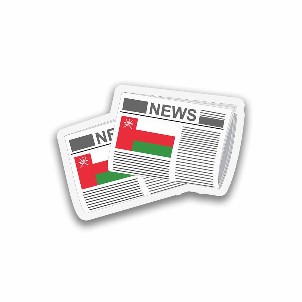 Oman Newspapers Sticker & Magnet