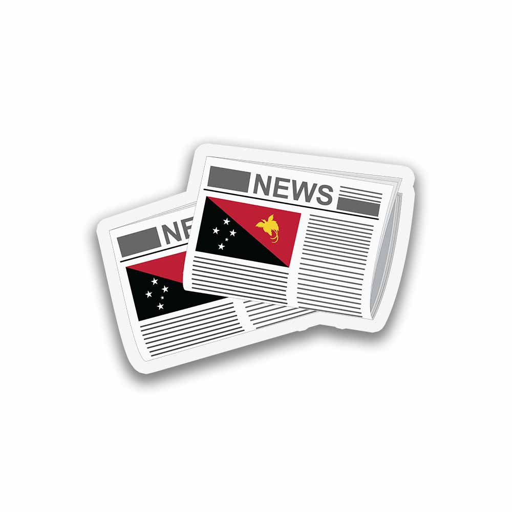 Papua New Guinea Newspapers Sticker & Magnet
