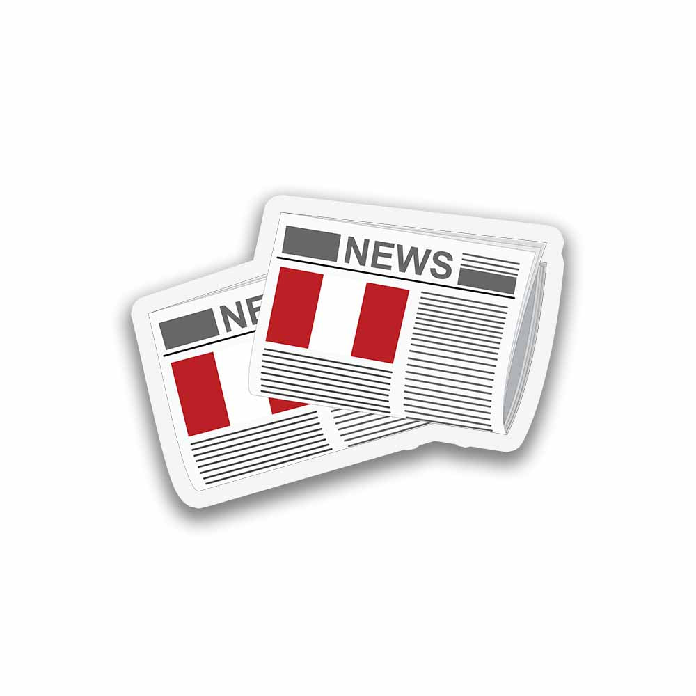 Peru Newspapers Sticker & Magnet