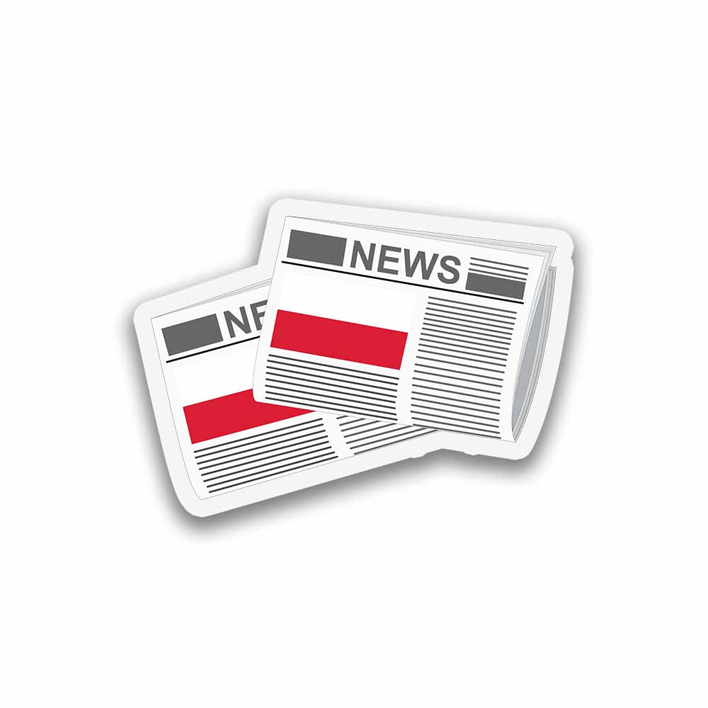 Poland Newspapers Sticker & Magnet