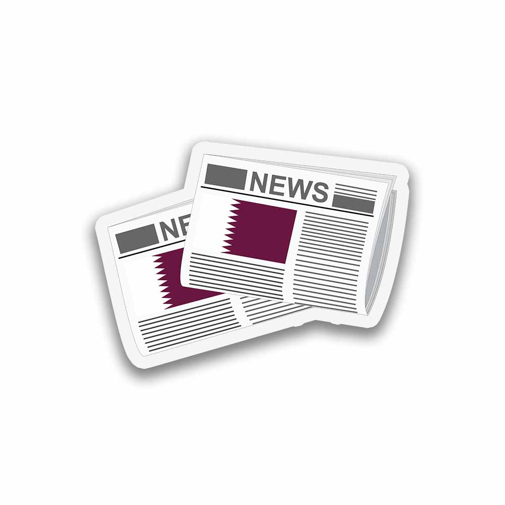 Qatar Newspapers Sticker & Magnet