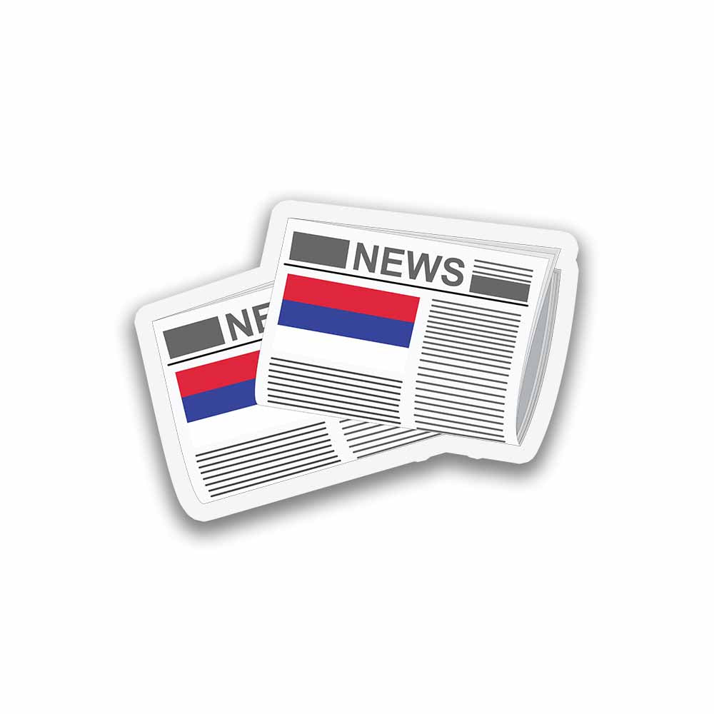 Republika Srpska Newspapers Sticker & Magnet