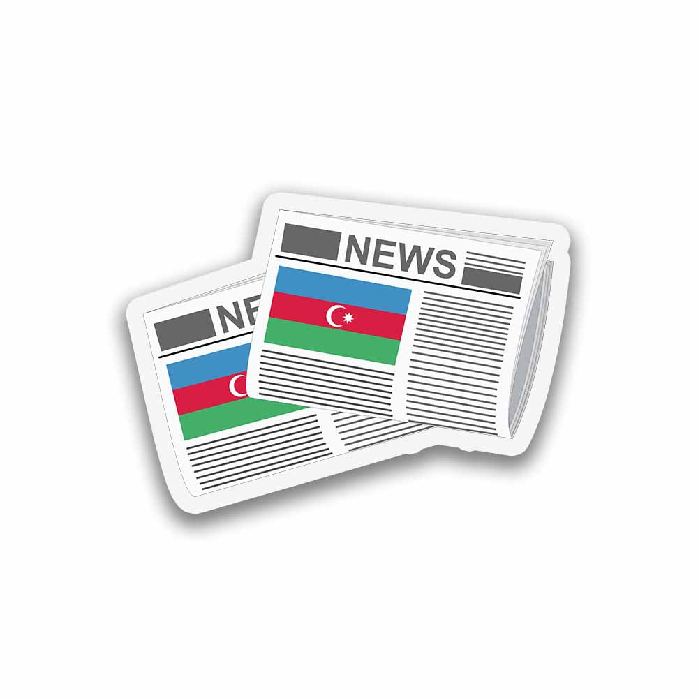 Azerbaijan Newspapers Sticker & Magnet