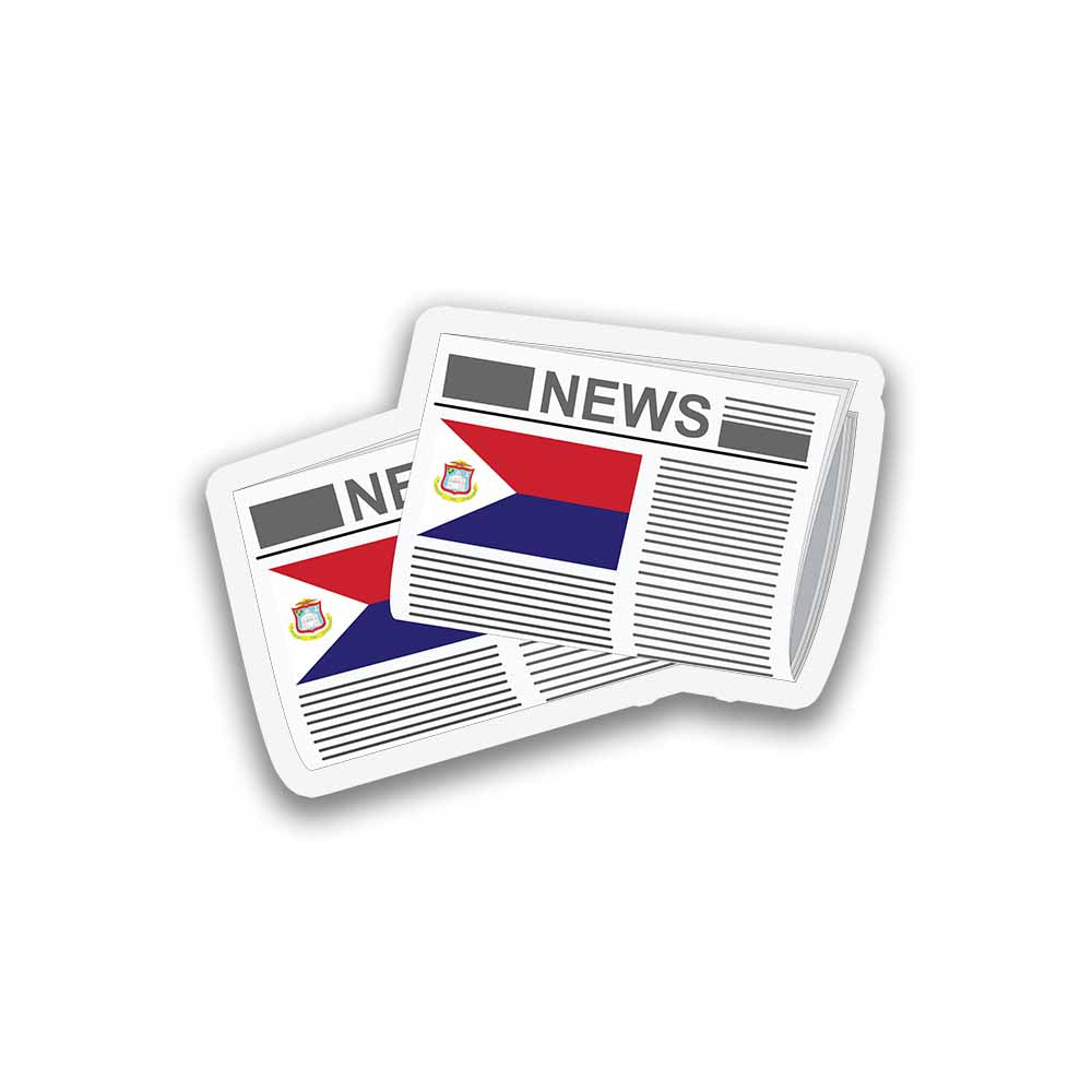 Saint Martin Newspapers Sticker & Magnet