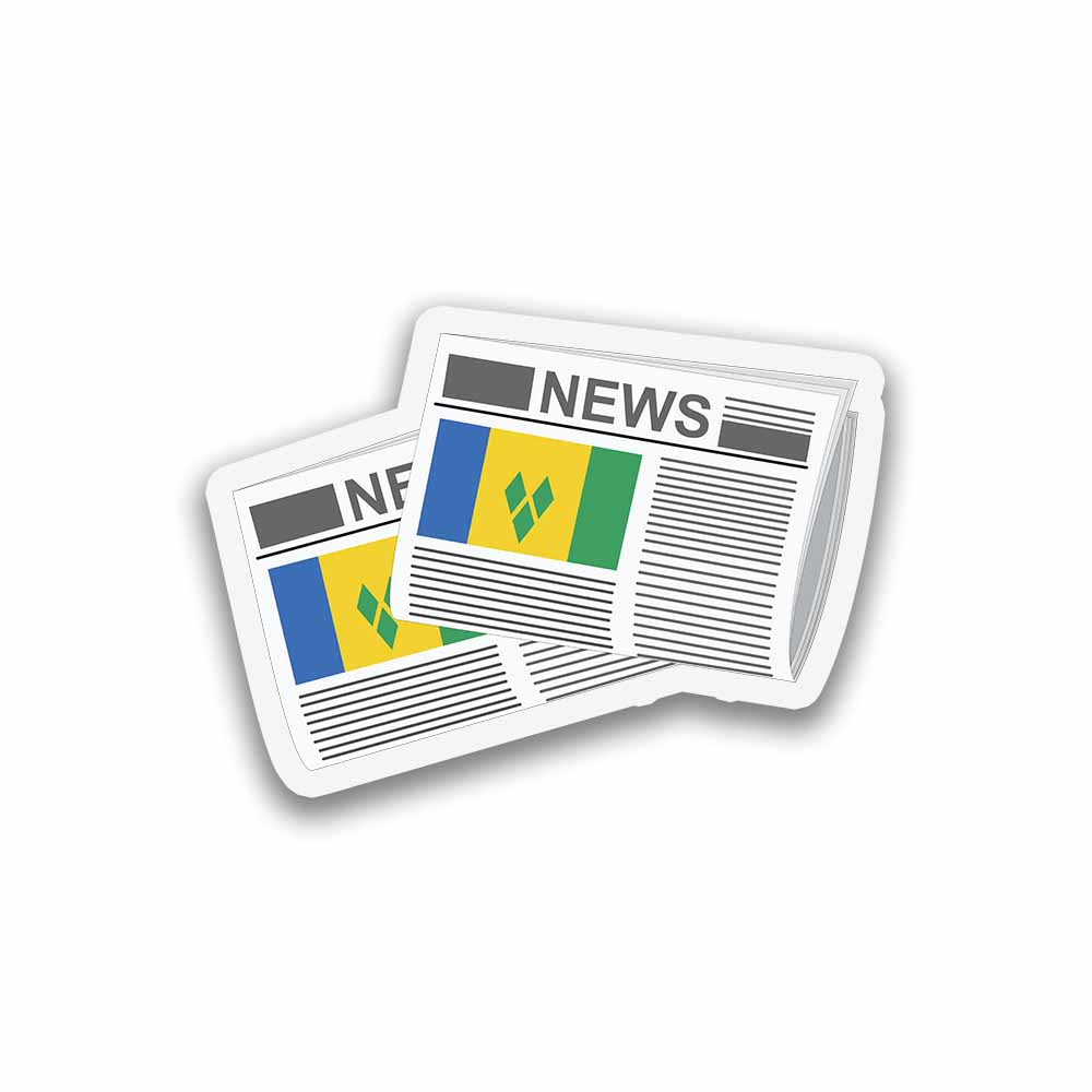 Saint Vincent and the Grenadines Newspapers Sticker & Magnet