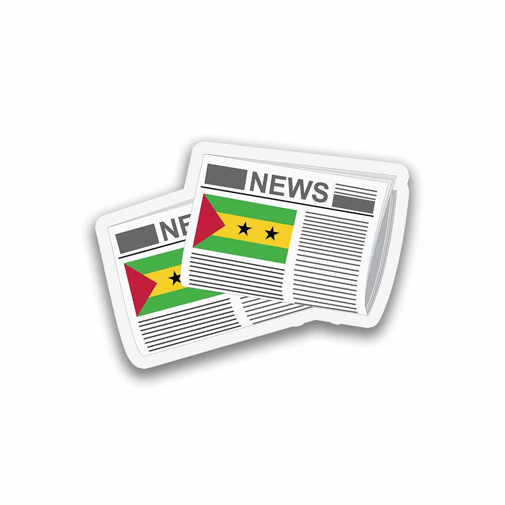 Sao Tome and Principe Newspapers Sticker & Magnet