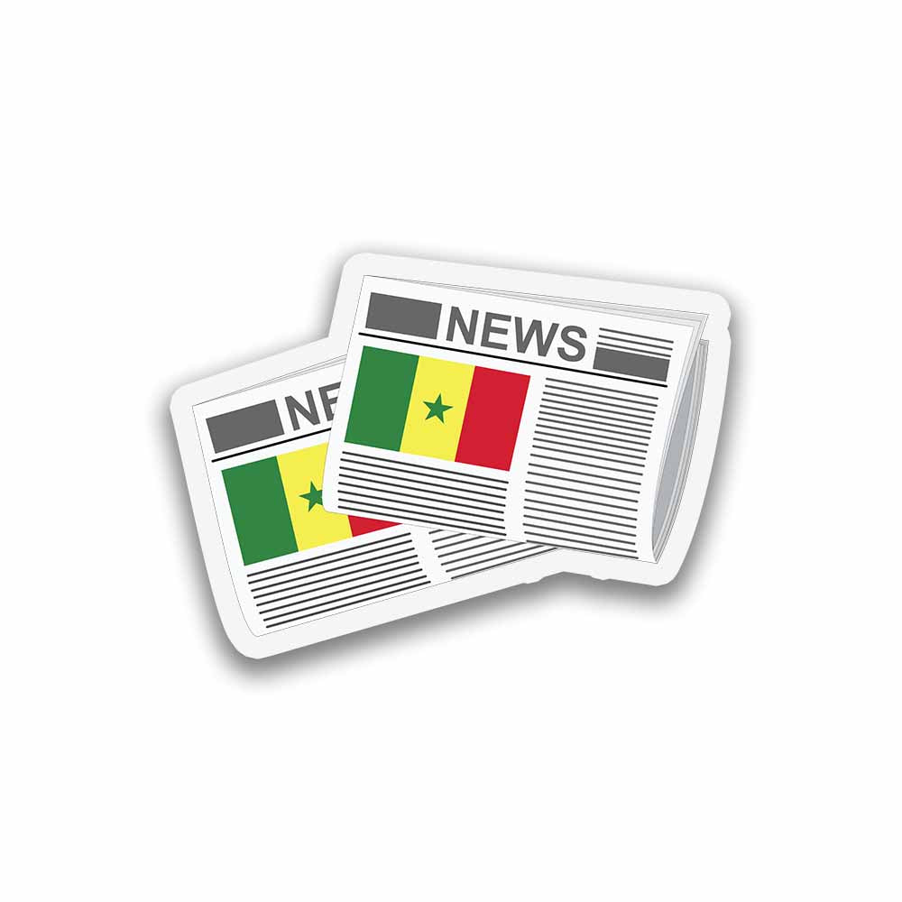 Senegal Newspapers Sticker & Magnet