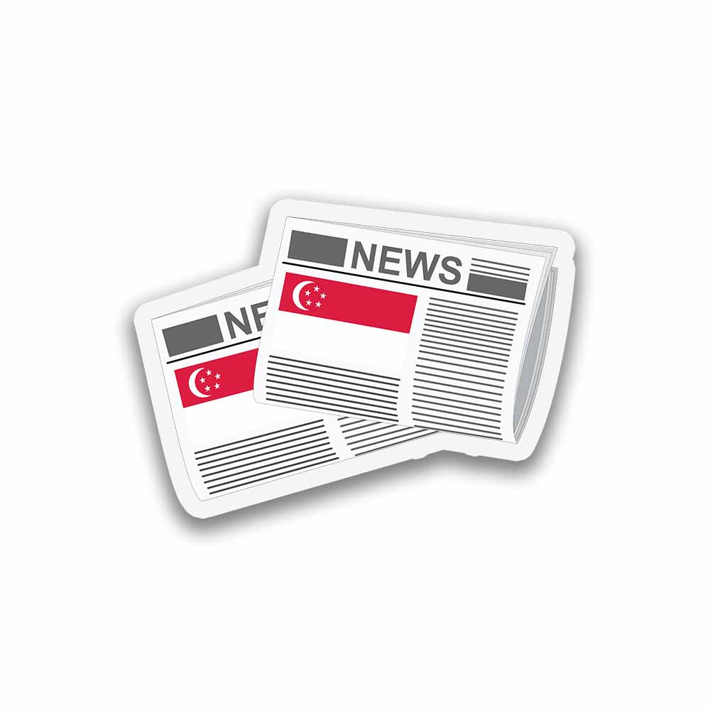 Singapore Newspapers Sticker & Magnet