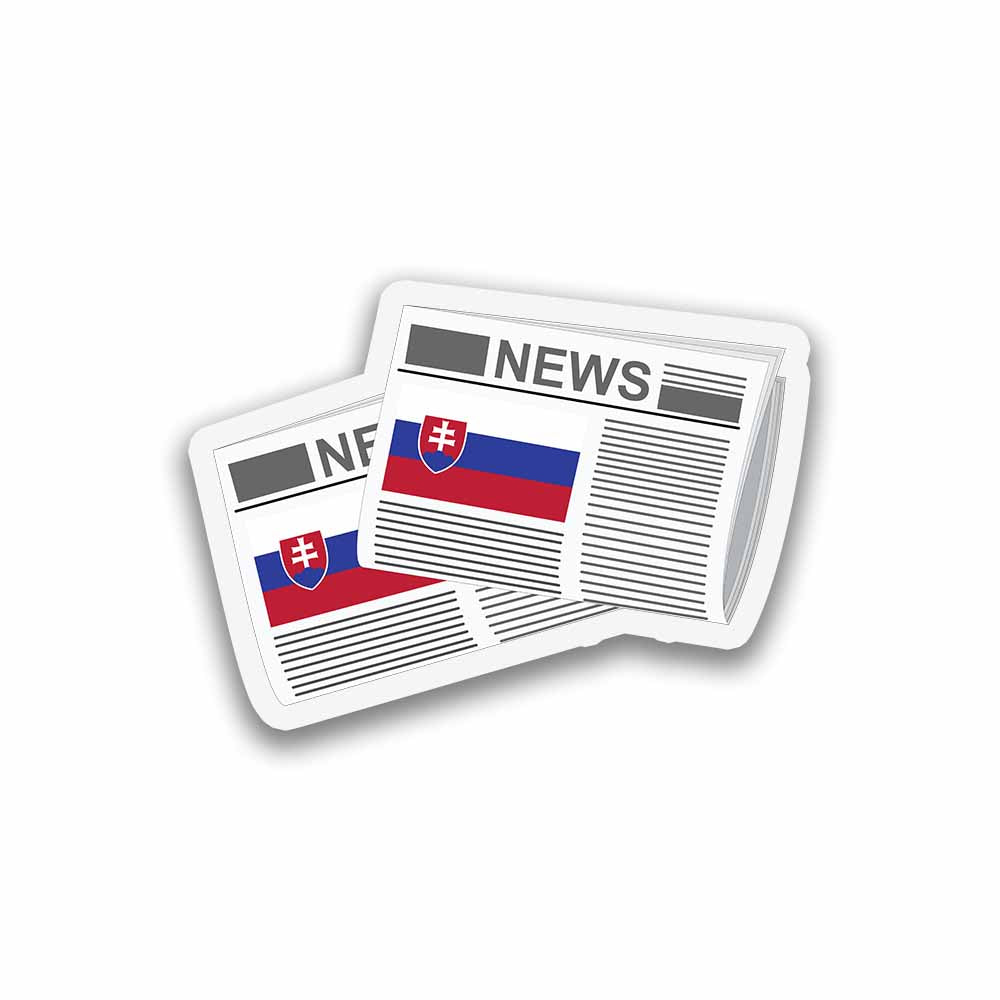 Slovakia Newspapers Sticker & Magnet