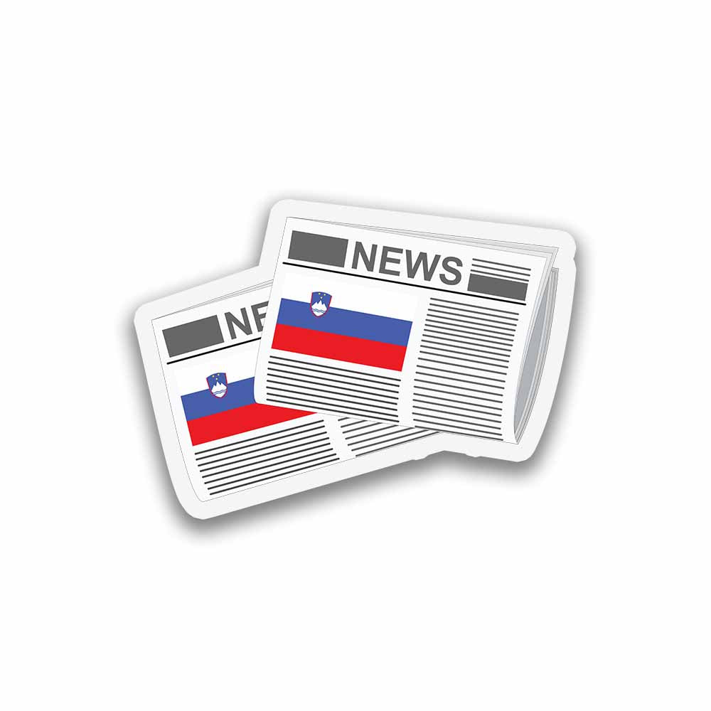 Slovenia Newspapers Sticker & Magnet