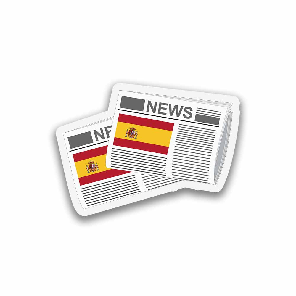 Spain Newspapers Sticker & Magnet