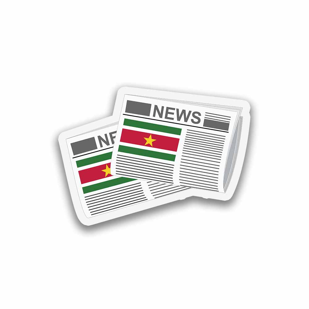 Suriname Newspapers Sticker & Magnet