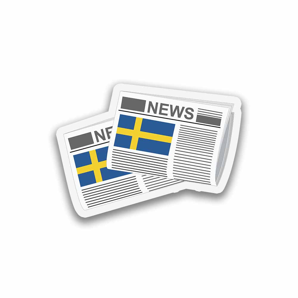 Sweden Newspapers Sticker & Magnet
