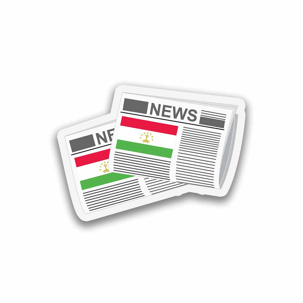 Tajikistan Newspapers Sticker & Magnet