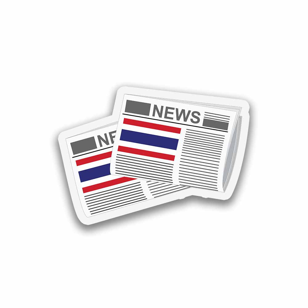Thailand Newspapers Sticker & Magnet