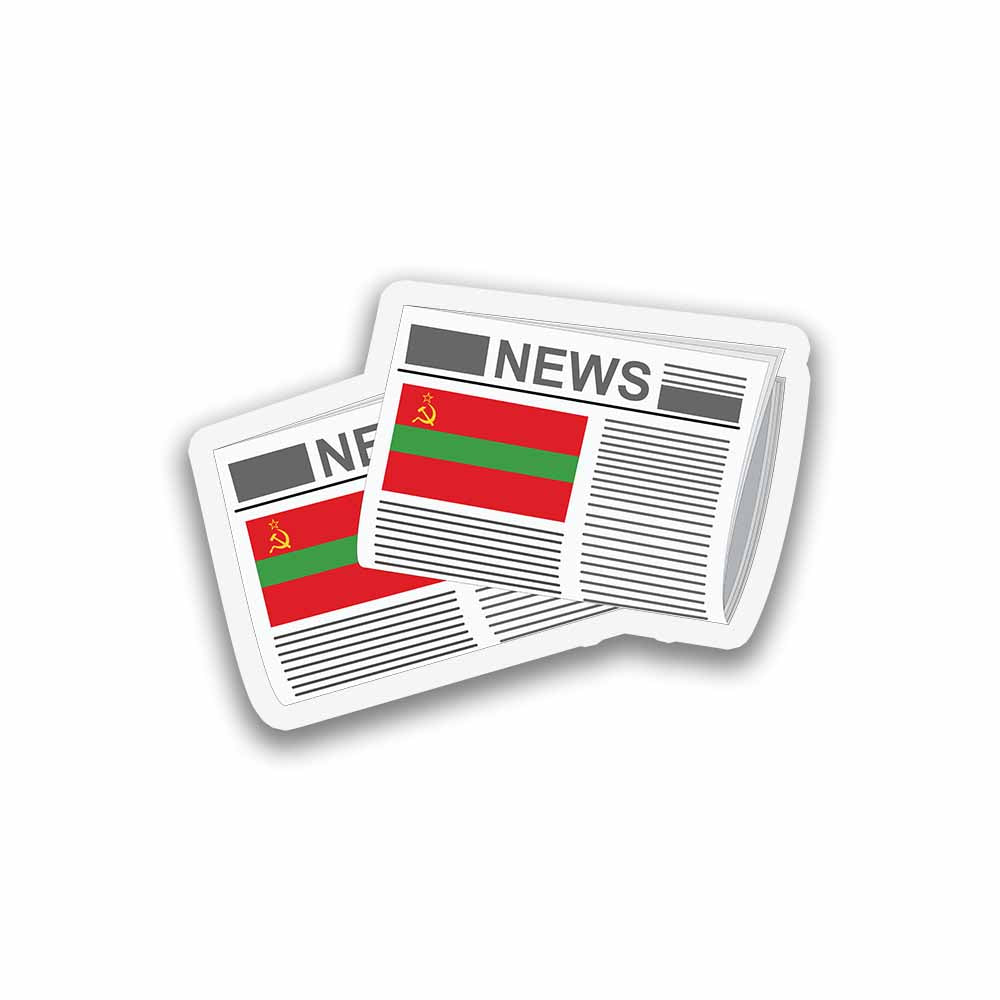 Transnistria Newspapers Sticker & Magnet
