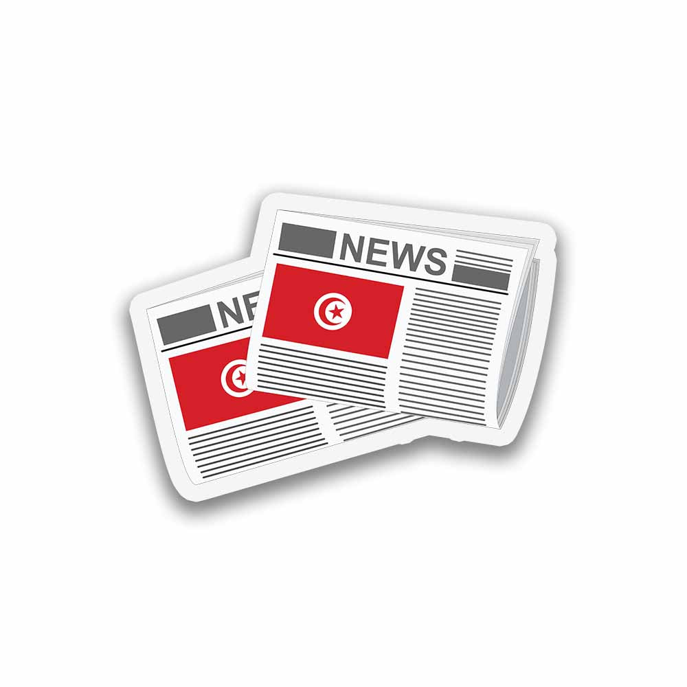 Tunisia Newspapers Sticker & Magnet