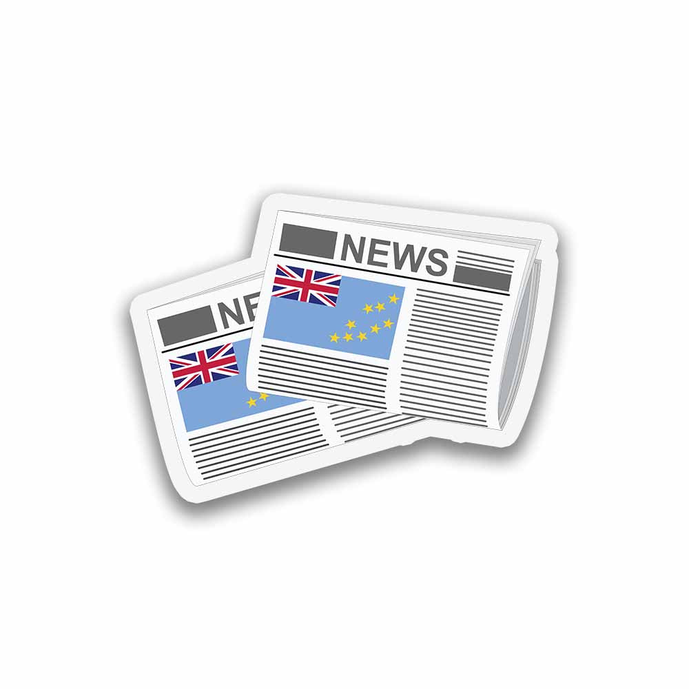 Tuvalu Newspapers Sticker & Magnet