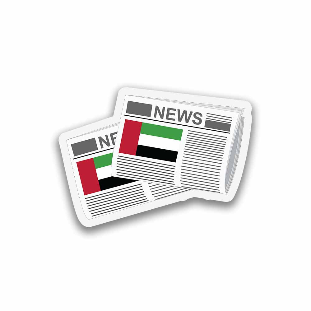 United Arab Emirates Newspapers Sticker & Magnet