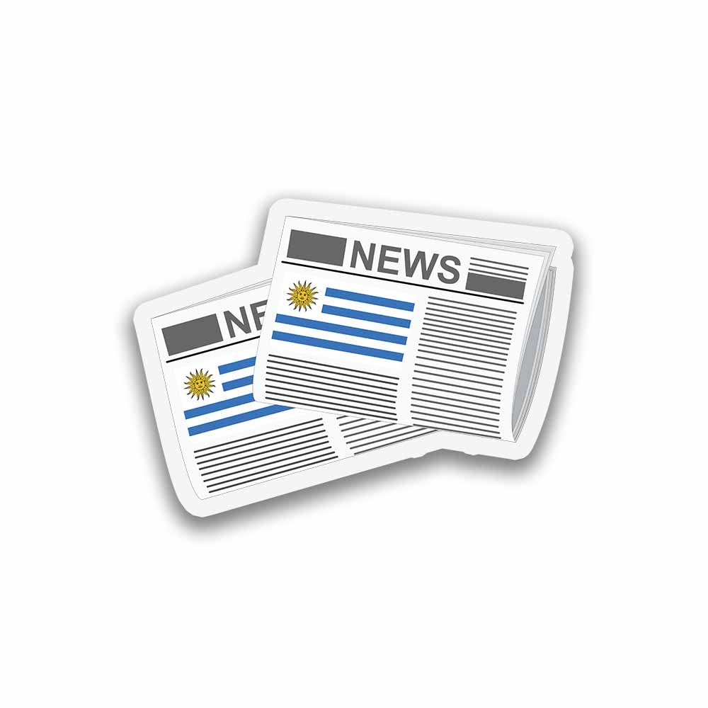 Uruguay Newspapers Sticker & Magnet