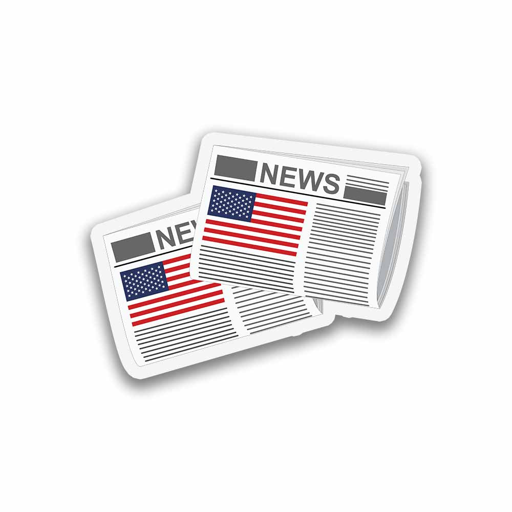USA 01 Newspapers Sticker & Magnet