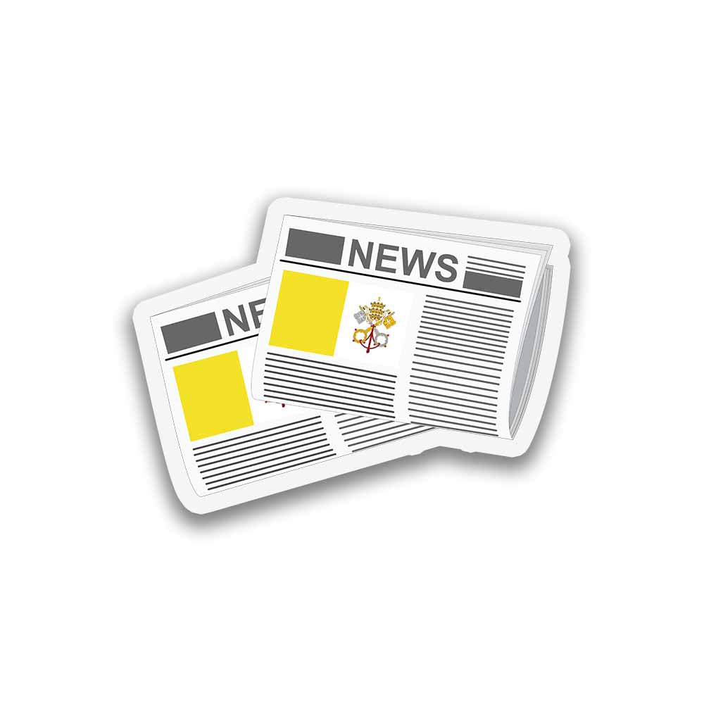 Vatican City Holy See Newspapers Sticker & Magnet
