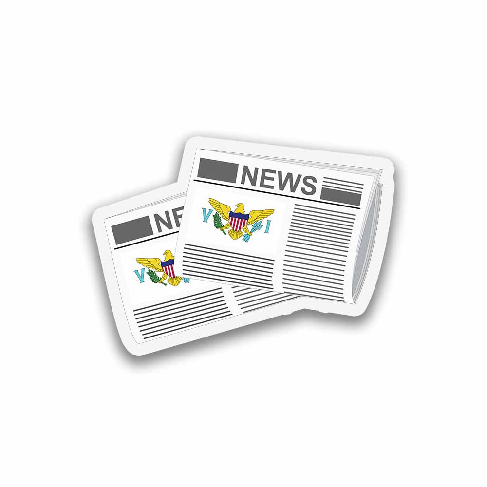 Virgin Islands US Newspapers Sticker & Magnet