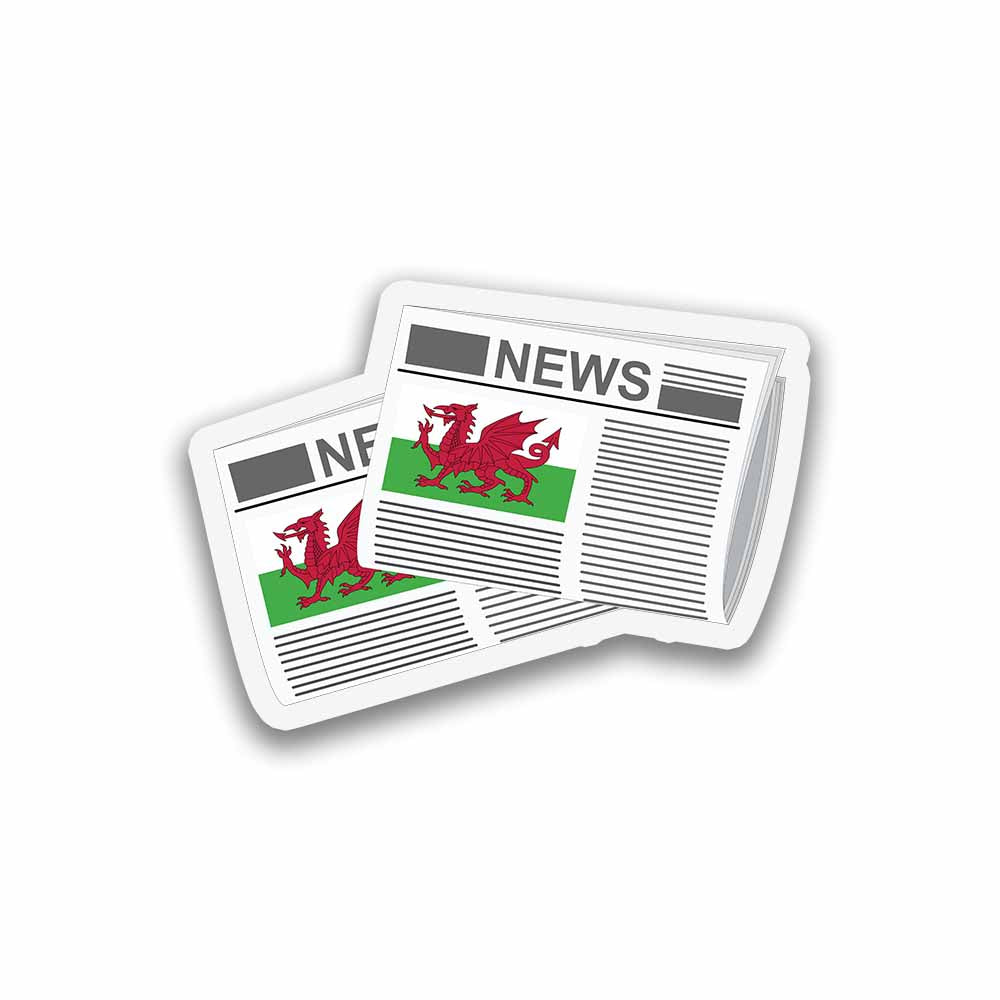 Wales Newspapers Sticker & Magnet