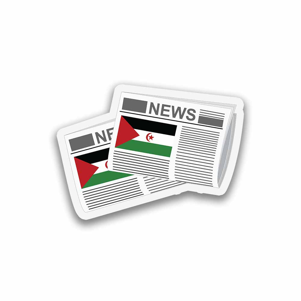 Western Sahara Newspapers Sticker & Magnet
