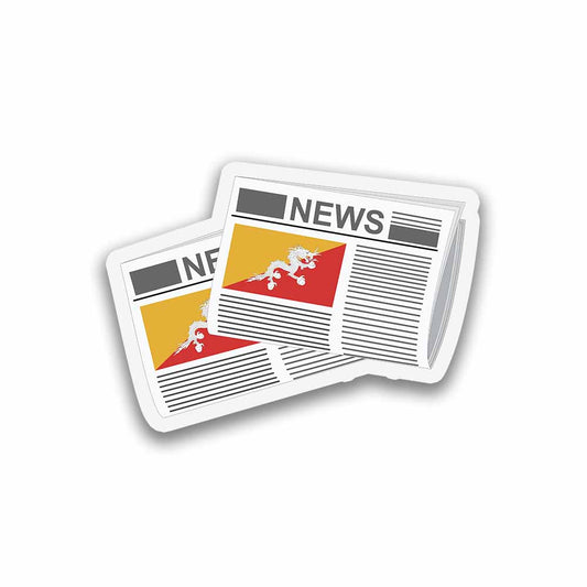 Bhutan Newspapers Sticker & Magnet
