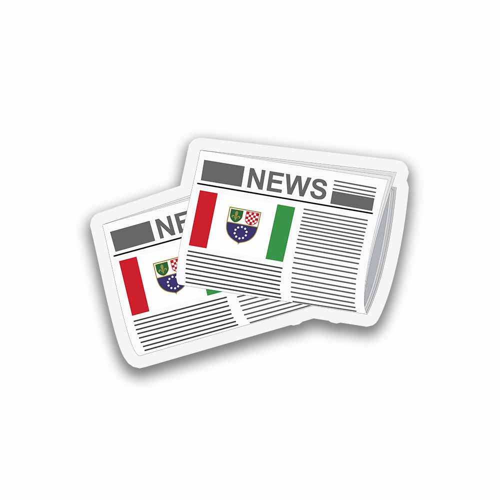 Bosnia and Herzegovina Federation of Newspapers Sticker & Magnet