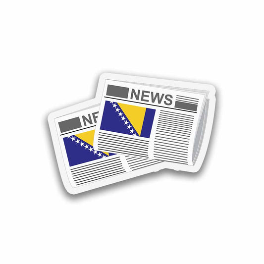 Bosnia and Herzegovina Newspapers Sticker & Magnet