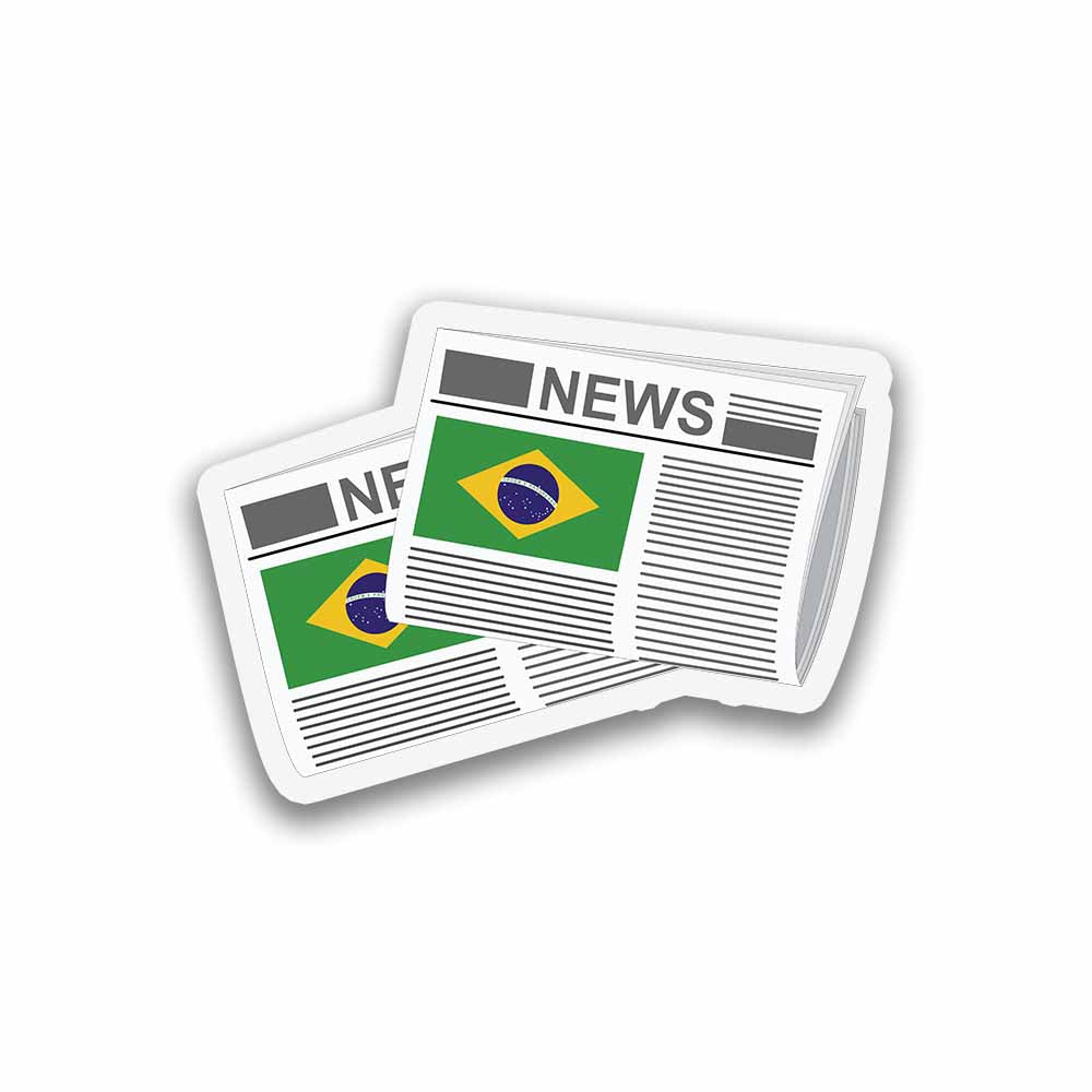 Brazil Newspapers Sticker & Magnet